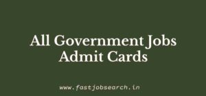 fast job admit card, admit card